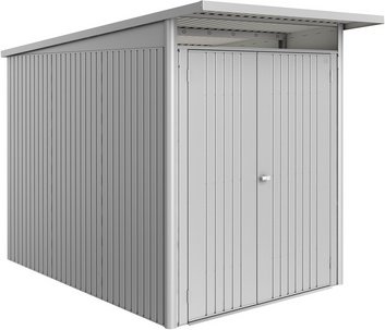 BIOHORT Gerätehaus »AvantGarde Eco«, BxHxT: 180 x 217 x 300 cm (Außenmaß), Gr. A3, silber-metallic, - grau