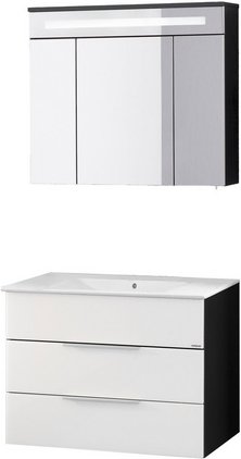 FACKELMANN Waschplatz-Set »KARA«, 80cm Chess 2Schub - weiss