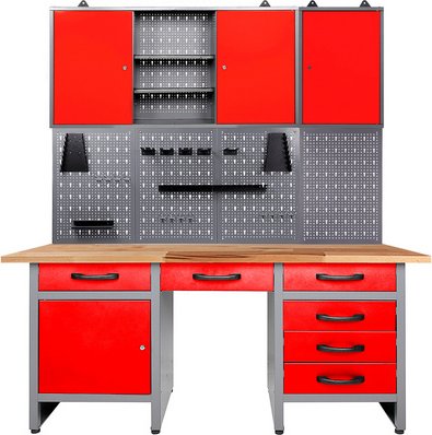 Ondis24 Werkstatt-Set »Werkstatt-Set Harry 160 cm« - rot