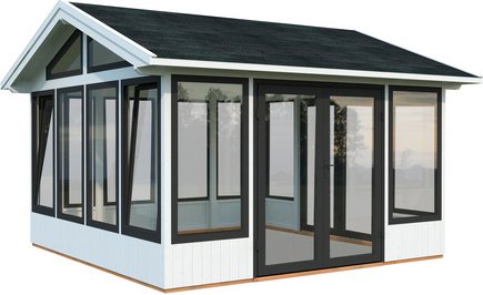 Thumbnail - PALMAKO Pavillon »Isabella«, Aufstellmaße BxTxH: 465 x 465 x 315 cm, lackiert, Holz - weiss