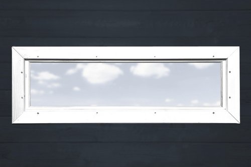 WEKA Fenster für Gartenhäuser, Holz/Glas - weiss