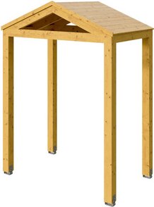 SKANHOLZ Vordach »Sassnitz«, 205 x 127 cm (BxT), nordische Fichte, eiche hell - beige | braun