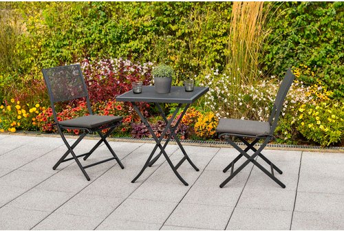 MERXX Gartenmöbelset »Samos«, Metall, 5-teilig - grau