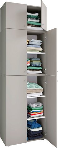 Thumbnail - VCM Kleiderschrank »Lona«, BxHxT: 39 x 223 x 70 cm, Holzwerkstoff - grau