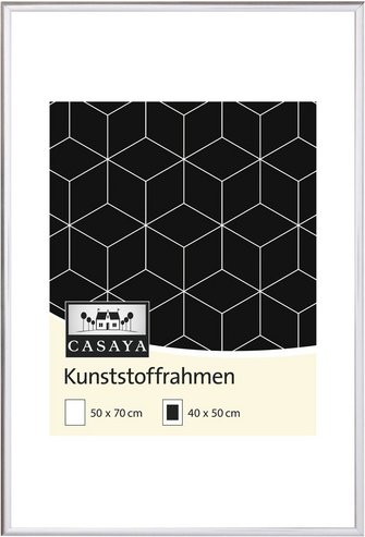 CASAYA Bilderrahmen, CASAYA Kunststoffrahmen, Silber, 50x70 cm - silberfarben