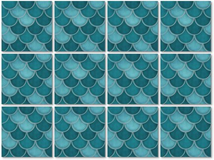 K&L Wall Art Fliesenaufkleber »Fischschuppen«, selbstklebend