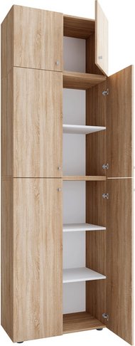 VCM Kleiderschrank »Lona«, BxHxT: 39 x 223 x 70 cm, Holzwerkstoff - braun