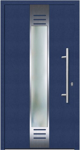 KNOCK Flügelüberdeckende Kunstoff-Haustür »Terra«, stahlblau