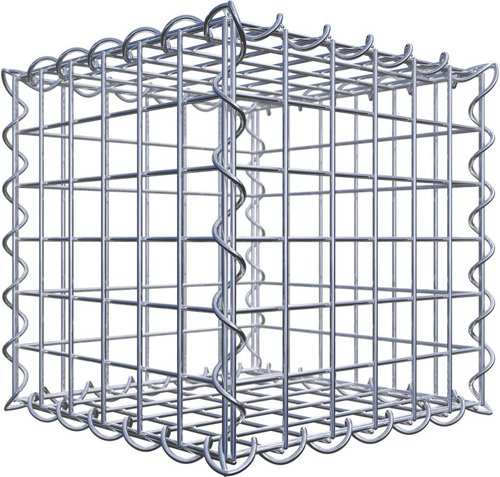Gabiona Spiralgabione, LxHxT: 30 x 30 x 30 cm - silberfarben