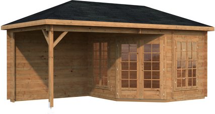 PALMAKO Pavillon »Melanie«, rechteckig, BxHxT: 557 x 307 x 557 cm - braun