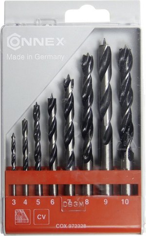CONNEX Holz-Spiralbohrer-Satz, 8 - silberfarben