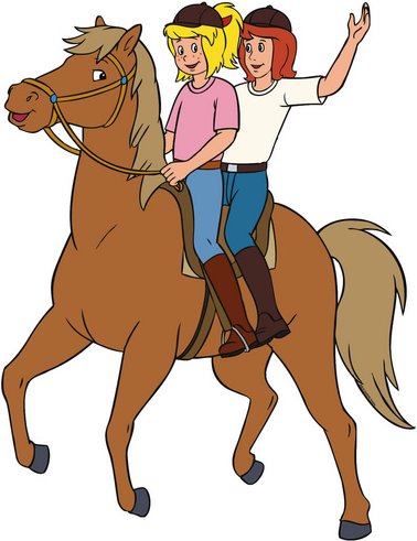 Bibi&Tina Wandtattoo »Bibi + Tina«, BxH: 46 x 60 cm - bunt