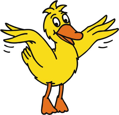 Die Maus Wandtattoo »Die Maus: gelbe Ente fliegt«, selbstklebend