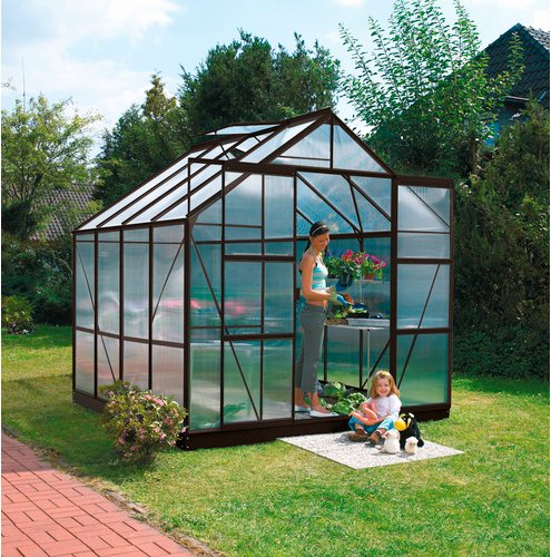 VITAVIA Gewächshaus »Mars Plus 6700«, BxHxL: 195 x 209,5 x 131 cm - grau