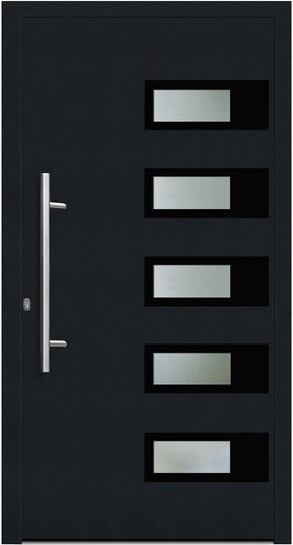 KNOCK Flügelüberdeckende Kunstoff-Haustür »Terra«, anthrazit - grau