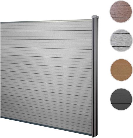 MVG WPC-Sichtschutz »MVG-HA018«, Erweiterungselement, 1,88 m - grau