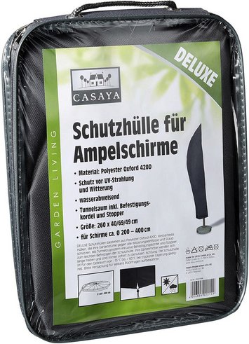 CASAYA Ampelschirmhülle »Deluxe«, BxHxT: 40 x 260 x 69 cm, Kunstfaser - grau
