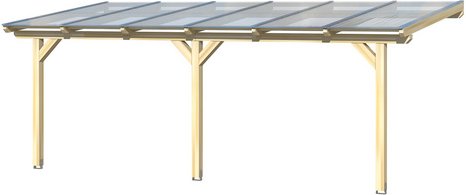 SKANHOLZ Terrassendach »Bormio«, 648 x 350 cm (BxT), Leimholz, natur - beige