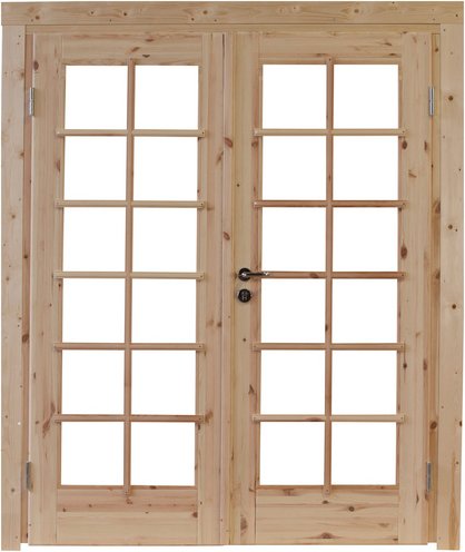 Doppeltür »Lars XL 58 Iso«, Kiefernholz, Natur - beige