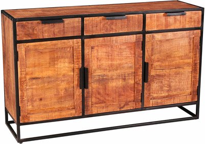 SIT Sideboard »SIDNEY«, natur/schwarz, mangoholz/metall - beige