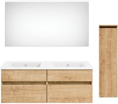 Get2You Badmöbel-Set »twenty one«, 5-teilig, Waschbecken BxHxT: 122 x 1,5 x 51 cm, montiert - braun