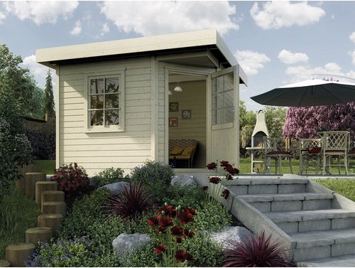 Thumbnail - WEKA Gartenhaus »213 Gr. 2«, Holz, BxHxT: 338 x 237 x 298 cm (Außenmaße inkl. Dachüberstand) - beige