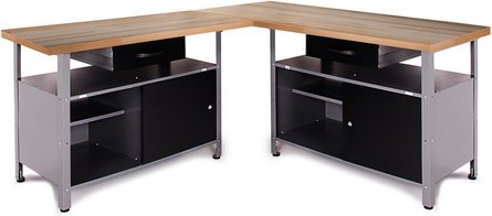 Ondis24 Werkstatt-Set »Klaus«, Ecklösung, anthrazit, Metall - grau