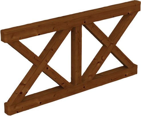 SKANHOLZ Brüstung, B x H: 170 x 84 cm, Holz, Farbe: nussbaum