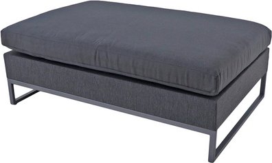 GARDEN PLEASURE Hocker »YARA«, BxH: 140 x 49 cm, Stahl/Kunststoffgewebe, inkl. Auflage - grau