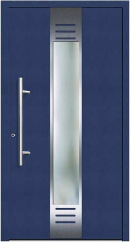 KNOCK Flügelüberdeckende Kunstoff-Haustür »Terra«, stahlblau