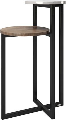 PHOENIX Beistelltisch »CHERYL«, BxH: 80 x 60 cm, Spanplatte/MDF/PVC/Metall - braun