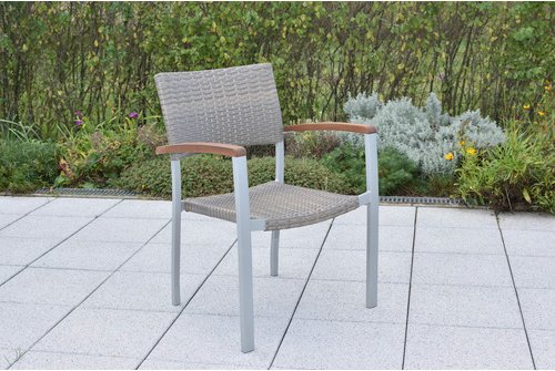 MERXX Stapelsessel »Silano«, Kunststoff, BxHxT: 60,5 x 84 x 66 cm - grau