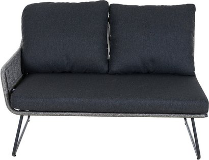 SIENA GARDEN Loungesofa »KANSAS«, BxHxL: 130 x 82,5 x 75 cm - grau
