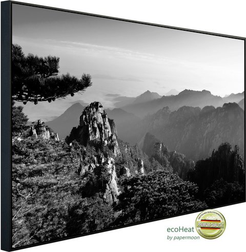 Thumbnail - papermoon Infrarotheizung »EcoHeat - Landschaft Schwarz + Weiss«, Matt-Effekt - bunt