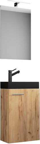 VCM Waschplatz-Set »Slito«, BxHxT: 41 x 130 x 22 cm - braun