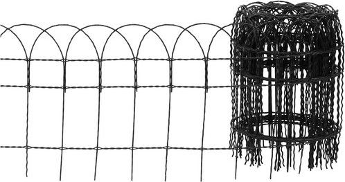 FLORAWORLD Geflechtzaun, HxL: 40 x 1000 cm, Stahl, anthrazit - schwarz