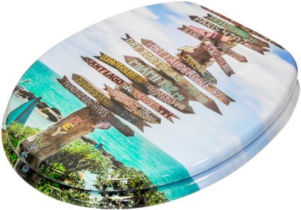 Sanilo WC-Sitz, BxL: 37,7 x 47 cm, Key West - blau