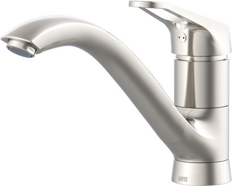 LENZ Küchenarmatur »KONO«, 3/8", Messing, nickel-mattfarben - silberfarben