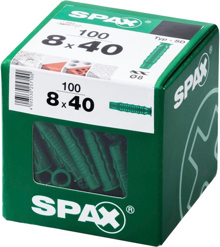Thumbnail - SPAX Spreizdübel, Typ-SD, Nylon, 100 Stück, 6 x 40 mm - gruen