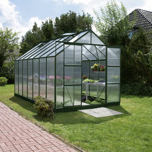 VITAVIA Gewächshaus »Uranus«, 11,5 m², Kunststoff/Aluminium, winterfest - gruen