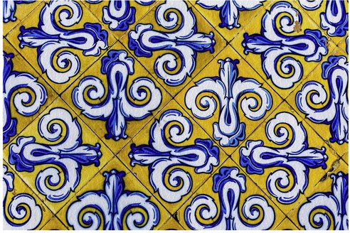 mySPOTTI Tischset »Bella«, rechteckig, Kunstleder, gelb/blau - bunt