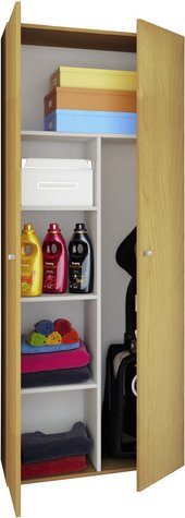 VCM Schrank »Vandol II«, BxHxL: 39 x 178 x 70 cm, Holzwerkstoff - braun