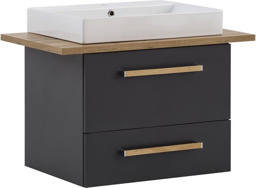 Thumbnail - SCHILDMEYER Waschtisch »Duo«, BxH: 82,2 x 61,5 cm, Sanitärkeramik, 1 Becken - schwarz