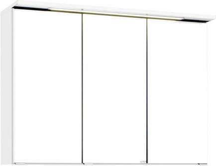 HELD MÖBEL 3D-Spiegelschrank »Bologna«, BxHxT: 90 x 66 x 20 cm - weiss