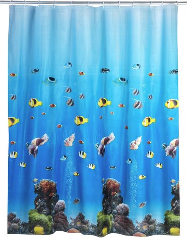 Thumbnail - WENKO Duschvorhang »Ocean«, BxH: 180 x 200 cm, Unterwasserwelt, mehrfarbig - bunt