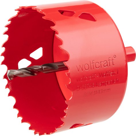 WOLFCRAFT Lochsäge, Ø: 83 mm, Bimetall - rot