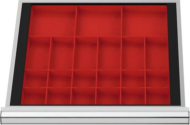 Simplaflex Schubladenorganizer, BxT: 500 x 450 mm, Kunststoff - rot