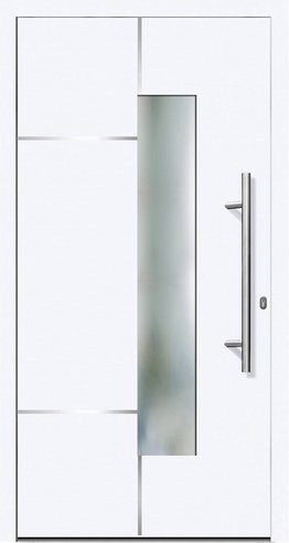 KNOCK Flügelüberdeckende Kunstoff-Haustür »PARIS«, weiß - weiss