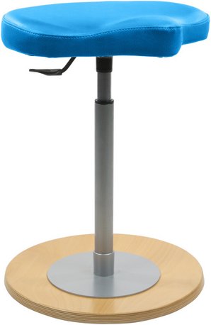 Mayer Sitzmöbel Hocker »1168«, Breite: 42 cm, höhenverstellbar, Kunstleder, blau