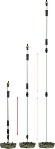 Yachticon Bürste, silberfarben/schwarz, Aluminium